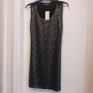 NWT Max Edition Black Sequin-Front Tank Dress